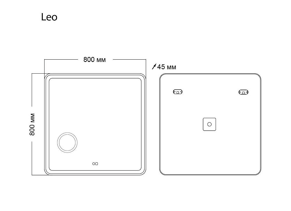 Зеркало GROSSMAN Leo 168080 80x80 в ванную от интернет-магазине сантехники Sanbest