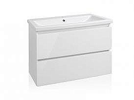 Тумба под раковину подвесная Style Line Даймонд 80 белая купить в интернет-магазине сантехники Sanbest