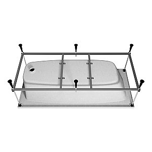 Ванна акриловая Vincea VBT-2S170-FR 170x75 белая с каркасом купить в интернет-магазине Sanbest