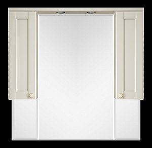 Зеркало со шкафом Misty Латте 101,8 бежевый в ванную от интернет-магазине сантехники Sanbest