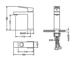 Смеситель для раковины Timo Briana 7161/03F купить в интернет-магазине сантехники Sanbest