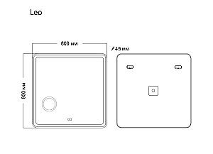 Зеркало GROSSMAN Leo 168080 80x80 в ванную от интернет-магазине сантехники Sanbest