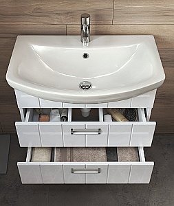 Тумба с раковиной Vigo Diana 2-700 белая для ванной в интернет-магазине Sanbest