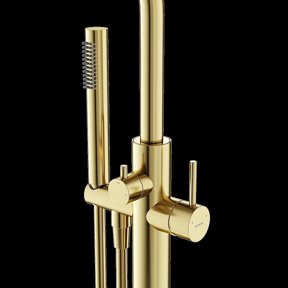 Смеситель для ванны Sancos Etna SC9009BG брашированное золото купить в интернет-магазине сантехники Sanbest