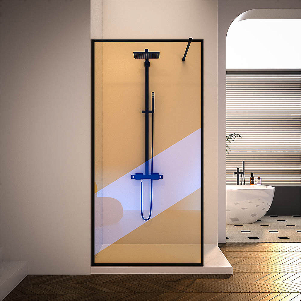 Душевое ограждение Veconi Korato KR81BC-80-09-C4 80 хамелеон/профиль черный матовый купить в интернет-магазине Sanbest