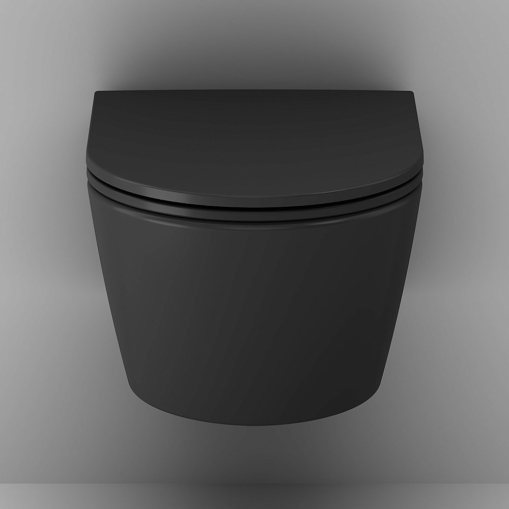 Унитаз подвесной AM.PM Func C8F1700MBSC черный матовый, безободковый купить в интернет-магазине Sanbest