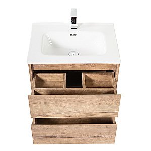 Тумба с раковиной BelBagno KRAFT 60 2C-SO/BB600ETL Rovere Tabacco для ванной в интернет-магазине Sanbest