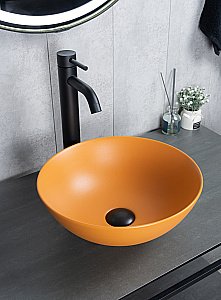 Раковина накладная Gid 9081orm оранжевая матовая купить в интернет-магазине Sanbest
