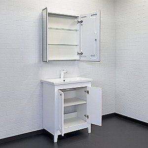 Тумба с раковиной Comforty Классик-70 00-00013804 белый матовый для ванной в интернет-магазине Sanbest