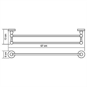 Полотенцедержатель WasserKRAFT Nau K-7740 купить в интернет-магазине сантехники Sanbest