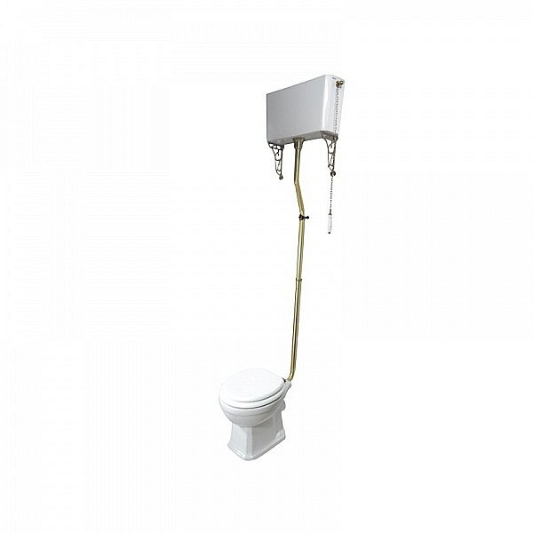 Унитаз Magliezza Retro 7010 белый/бронза, с высоким бачком купить в интернет-магазине Sanbest