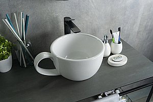 Раковина накладная Gid Creativo 40 N9055 51186 белая купить в интернет-магазине Sanbest