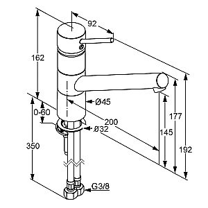 Смеситель для кухни Kludi Scope XL 339300575 купить в интернет-магазине сантехники Sanbest
