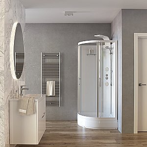 Душевая кабина с гидромассажем Taliente TA-99CW 90х90 стекло прозрачное купить в интернет-магазине Sanbest