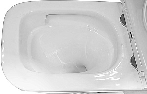 Унитаз подвесной Azario Teramo AZ-0052-UQ3 белый, безободковый, с крышкой микролифт, слив торнадо купить в интернет-магазине Sanbest