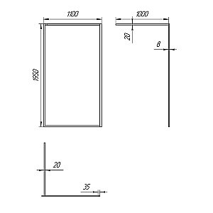 Душевое ограждение PAINI WalkIN110F 110 стекло прозрачное/профиль черный купить в интернет-магазине Sanbest