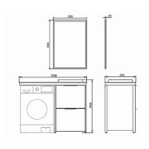 Зеркало Comforty Лозанна 00-00009575 55 серый матовый в ванную от интернет-магазине сантехники Sanbest