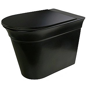Унитаз приставной Migliore MONACO 32066, черный матовый, безободковый купить в интернет-магазине Sanbest