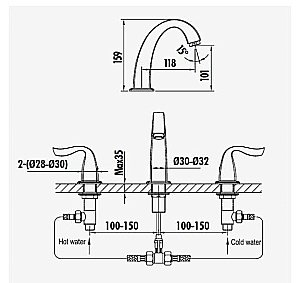 Смеситель для раковины Creavit Giza GZ1503G купить в интернет-магазине сантехники Sanbest