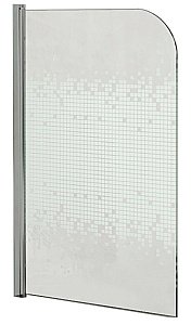 Шторка для ванны Loranto CS-L1485 65 прозрачная/профиль никель купить в интернет-магазине Sanbest