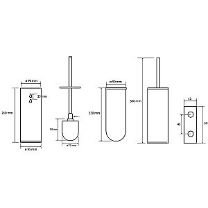 Ершик для туалета Bemeta Sablo 160313060 золото купить в интернет-магазине сантехники Sanbest