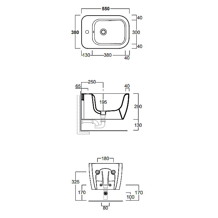 Биде подвесное Simas Henges HE19 белое матовое купить в интернет-магазине Sanbest