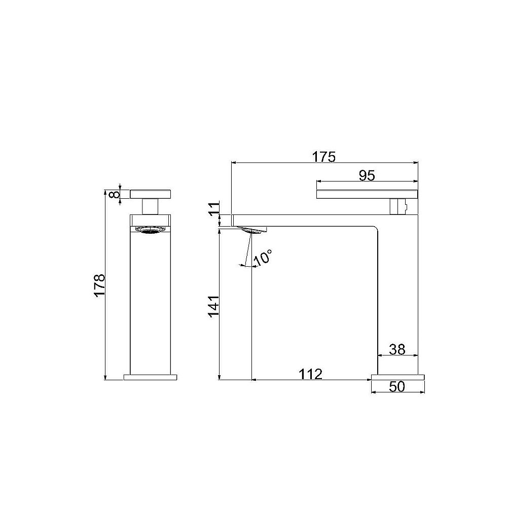 Смеситель для раковины Vincea Dice VBF-2DS1GM вороненая сталь купить в интернет-магазине сантехники Sanbest