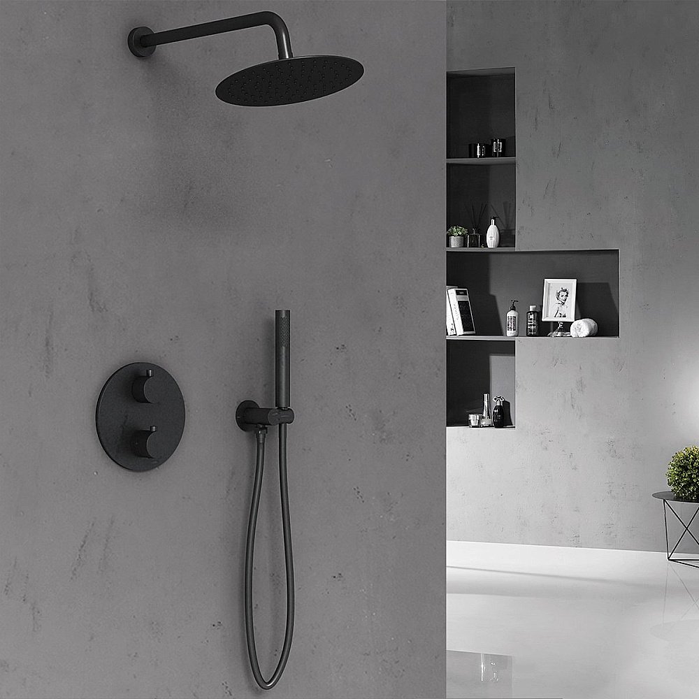 Душевая система Vincea VSFW-101TMB черная матовая купить в интернет-магазине сантехники Sanbest