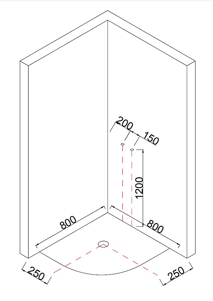 Душевая кабина Taliente TA-8080M 800х80 стекло рифленое купить в интернет-магазине Sanbest