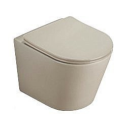 Унитаз подвесной CeramaLux B2330-4MC капучино, безободковый, с крышкой микролифт купить в интернет-магазине Sanbest