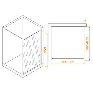 Душевое ограждение RGW WA-010G 120 стекло прозрачное/профиль золото купить в интернет-магазине Sanbest