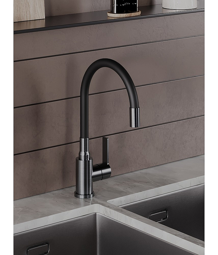 Смеситель для кухни Agger Easy A3100555 оружейная сталь матовая купить в интернет-магазине сантехники Sanbest