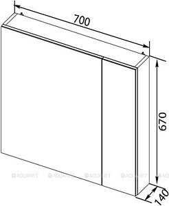 Зеркальный шкаф Aquanet Порто 70 белый в ванную от интернет-магазине сантехники Sanbest