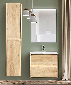 Тумба с раковиной BelBagno KRAFT 70 2C-SO/BB700ETL Rovere Nebrasca Nature для ванной в интернет-магазине Sanbest