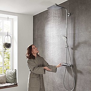 Душевая система Hansgrohe Crometta E Showerpipe 240 1jet 27271000 купить в интернет-магазине сантехники Sanbest