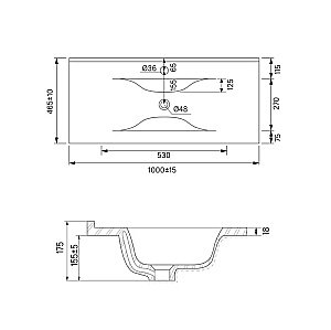 Тумба с раковиной Iddis Cloud CLO10B0i95K 100 белая матовая/черный мрамор для ванной в интернет-магазине Sanbest