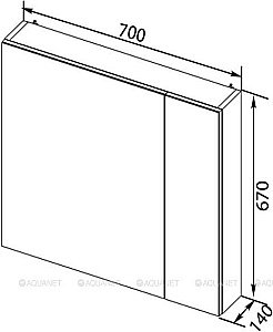 Зеркальный шкаф Aquanet Порто 70 белый купить в интернет-магазине сантехники Sanbest