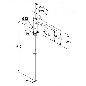 Смеситель для кухни Kludi M2 595780575 хром купить в интернет-магазине сантехники Sanbest