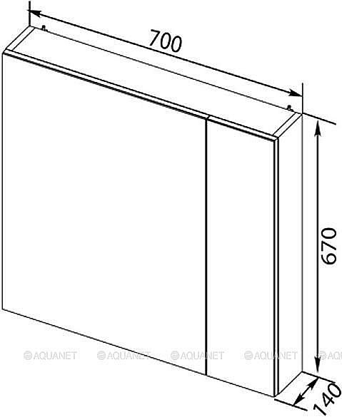 Зеркальный шкаф Aquanet Порто 70 белый купить в интернет-магазине сантехники Sanbest