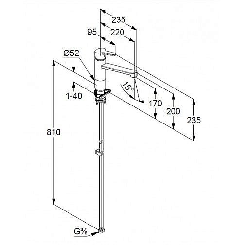 Смеситель для кухни Kludi M2 595780575 хром купить в интернет-магазине сантехники Sanbest