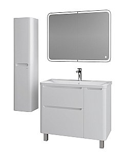 Тумба с раковиной напольная Grossman АДЕЛЬ 1010002 100 белая для ванной в интернет-магазине Sanbest