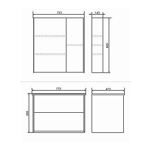 Тумба с раковиной Comforty Женева 75 для ванной в интернет-магазине Sanbest