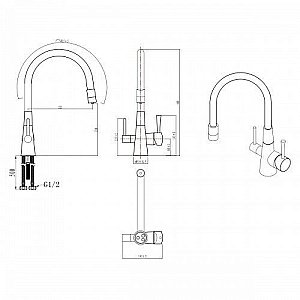 Смеситель для кухни Lemark Comfort LM3075GM купить в интернет-магазине сантехники Sanbest