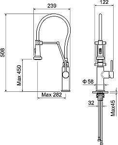 Смеситель для кухни Aquatek Европа AQ1388MB черный матовый купить в интернет-магазине сантехники Sanbest