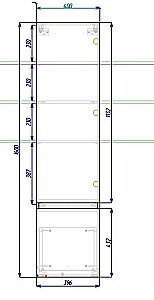 Шкаф подвесной Art&Max TECHNO 40 бетон Лофт натуральный/петли справа для ванной в интернет-магазине сантехники Sanbest
