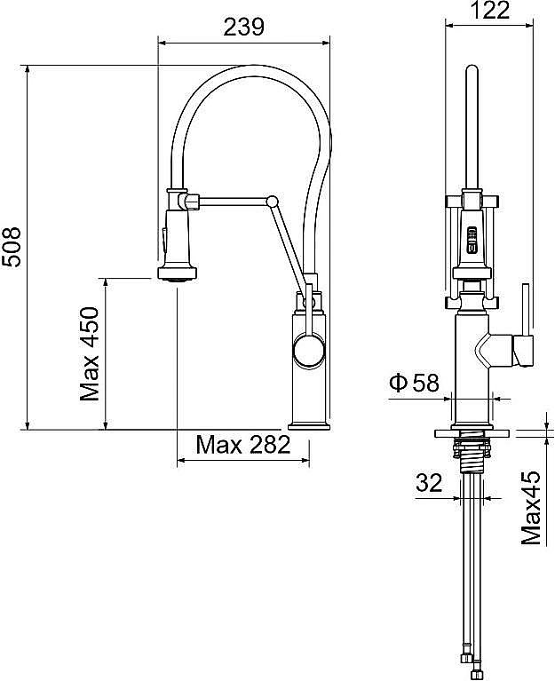 Смеситель для кухни Aquatek Европа AQ1388MB черный матовый купить в интернет-магазине сантехники Sanbest