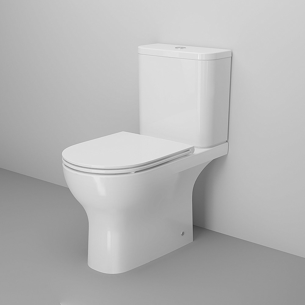 Унитаз Ambassador Abner 107K19001RS безободковый, с бачком, с крышкой микролифт, белый купить в интернет-магазине Sanbest