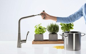 Смеситель для кухни Hansgrohe Metris Select 14884800 купить в интернет-магазине сантехники Sanbest