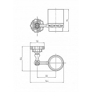 Стакан Milacio Villena MC.903.BBR черная бронза купить в интернет-магазине сантехники Sanbest