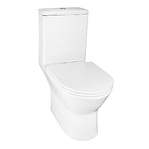 Унитаз напольный Azario Dante AZ-93589 белый, безободковый, с бачком, с крышкой микролифт купить в интернет-магазине Sanbest